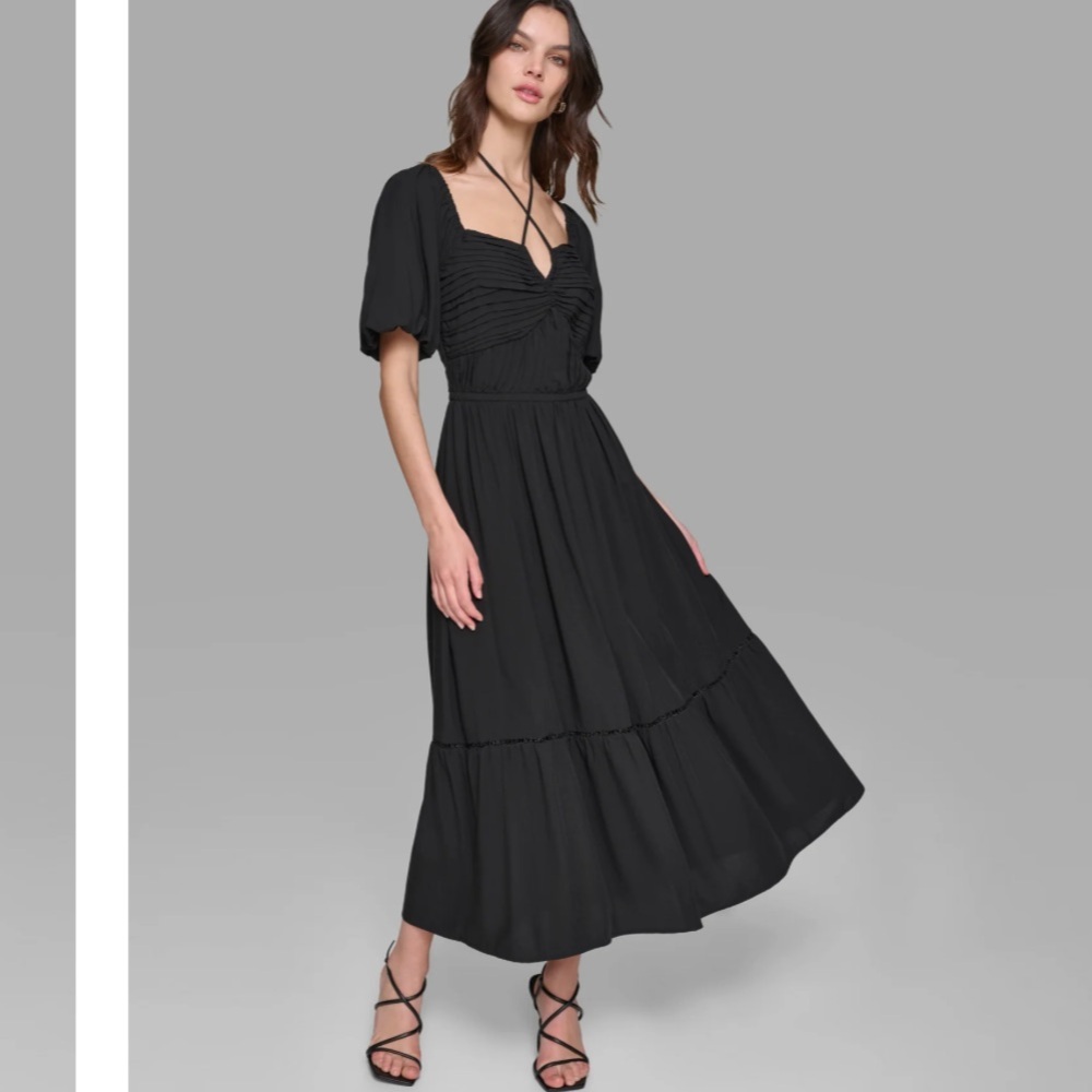 Karl Lagerfield Elegant Black Maxi Dress‎